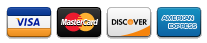 Carte di credito accettate: VISA, Master Card, Discover